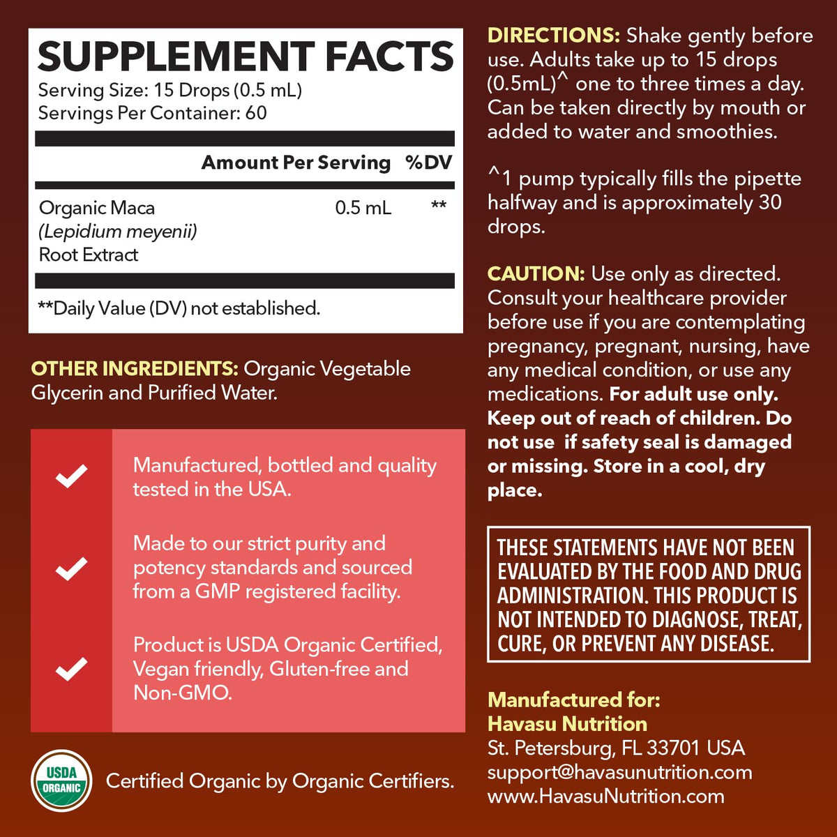 Organic Maca Root Liquid Drops & L Arginine L Citrulline Supplement Q55577
