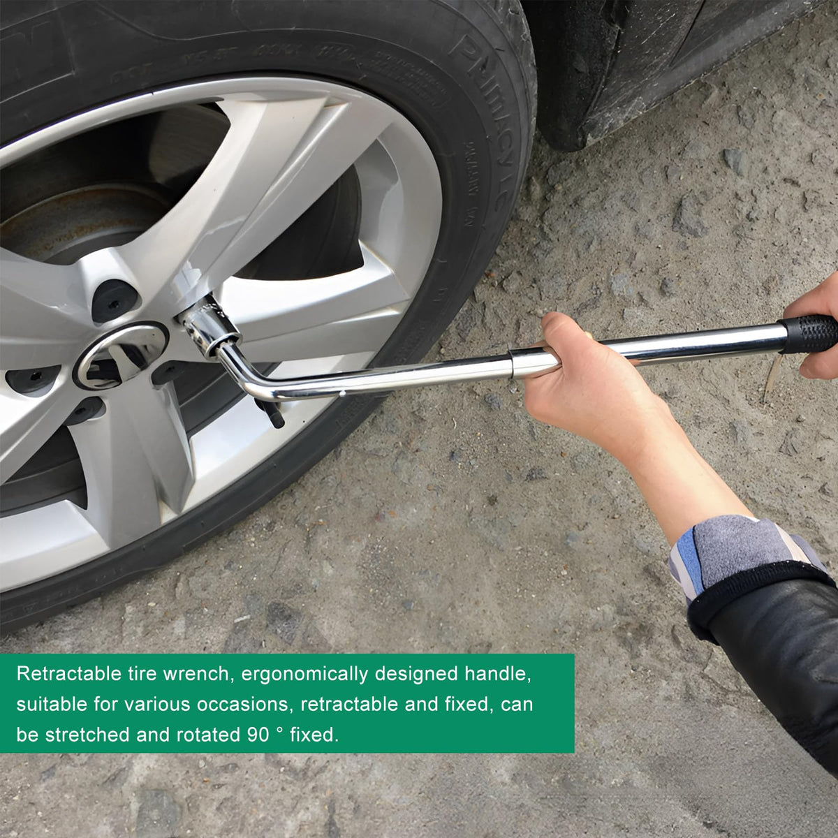 2 Ton Portable Scissor Jack Kit with Lug Wrench U1118