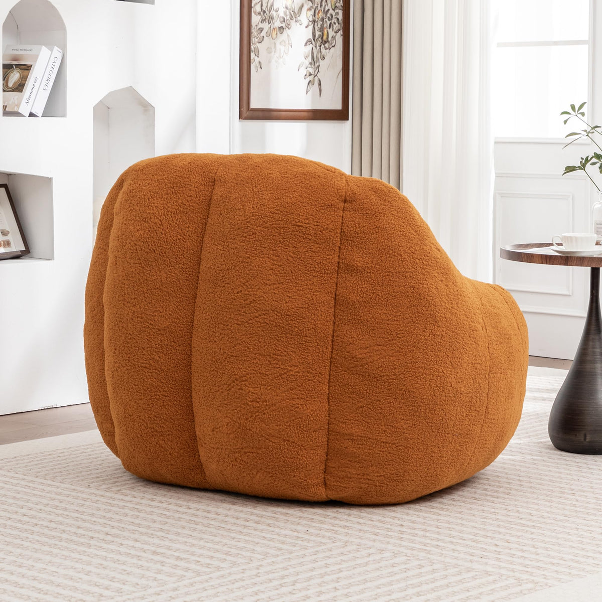 Yellow Tufted Memory Foam Bean Bag Chair L3536