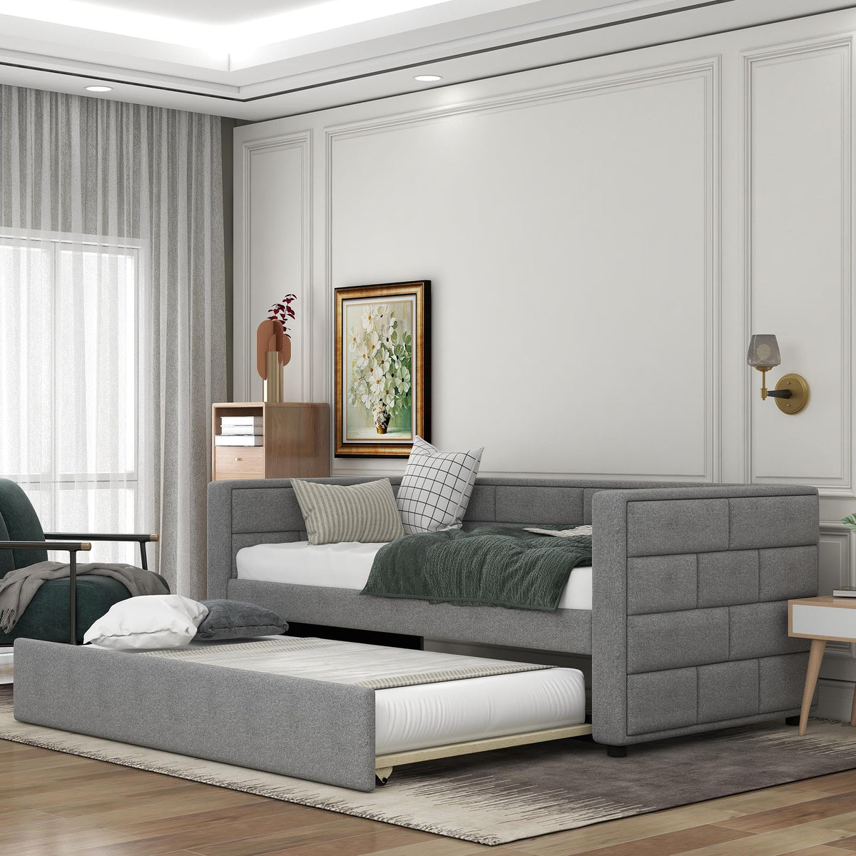 Twin Upholstered Daybed with Trundle G5075