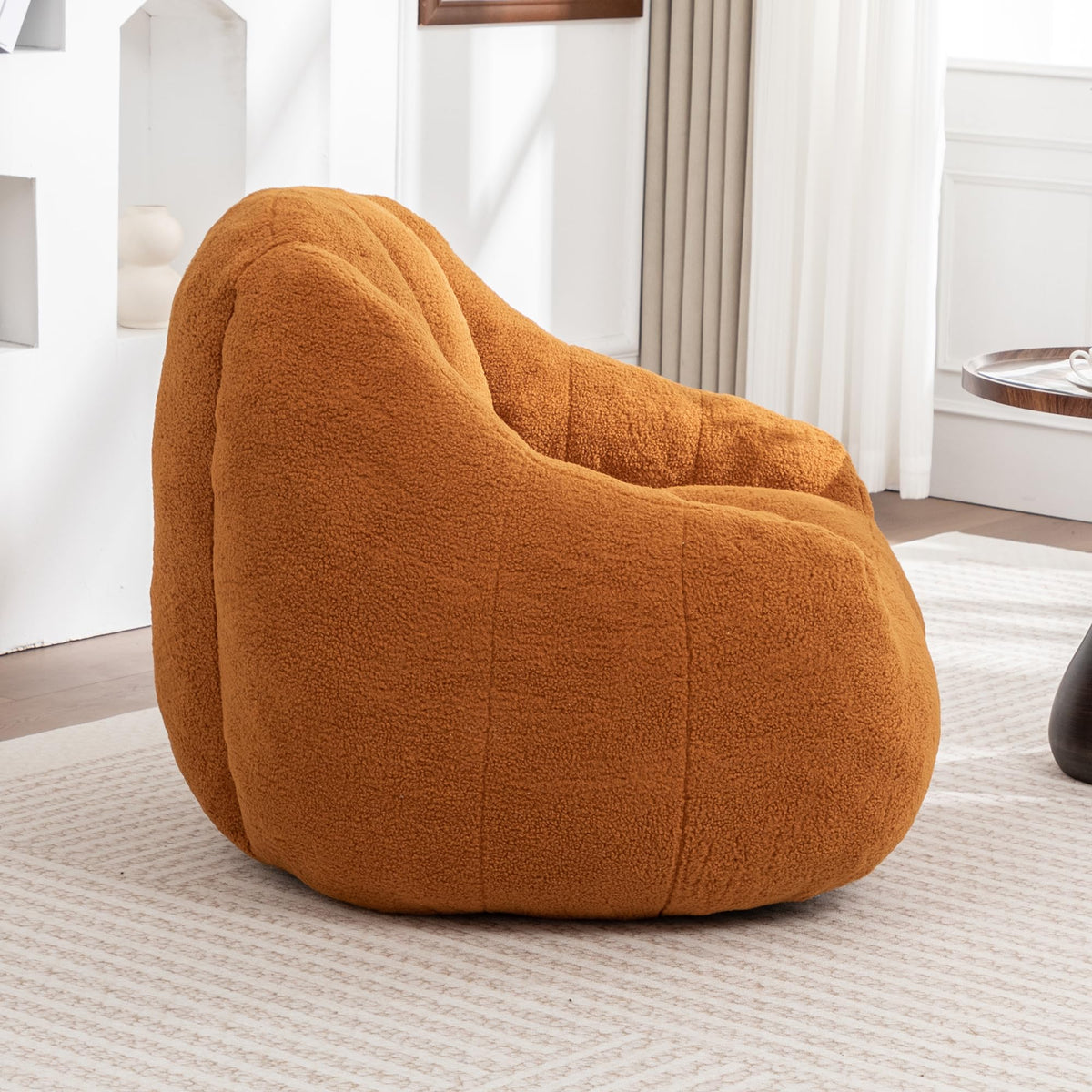 Yellow Tufted Memory Foam Bean Bag Chair L3536
