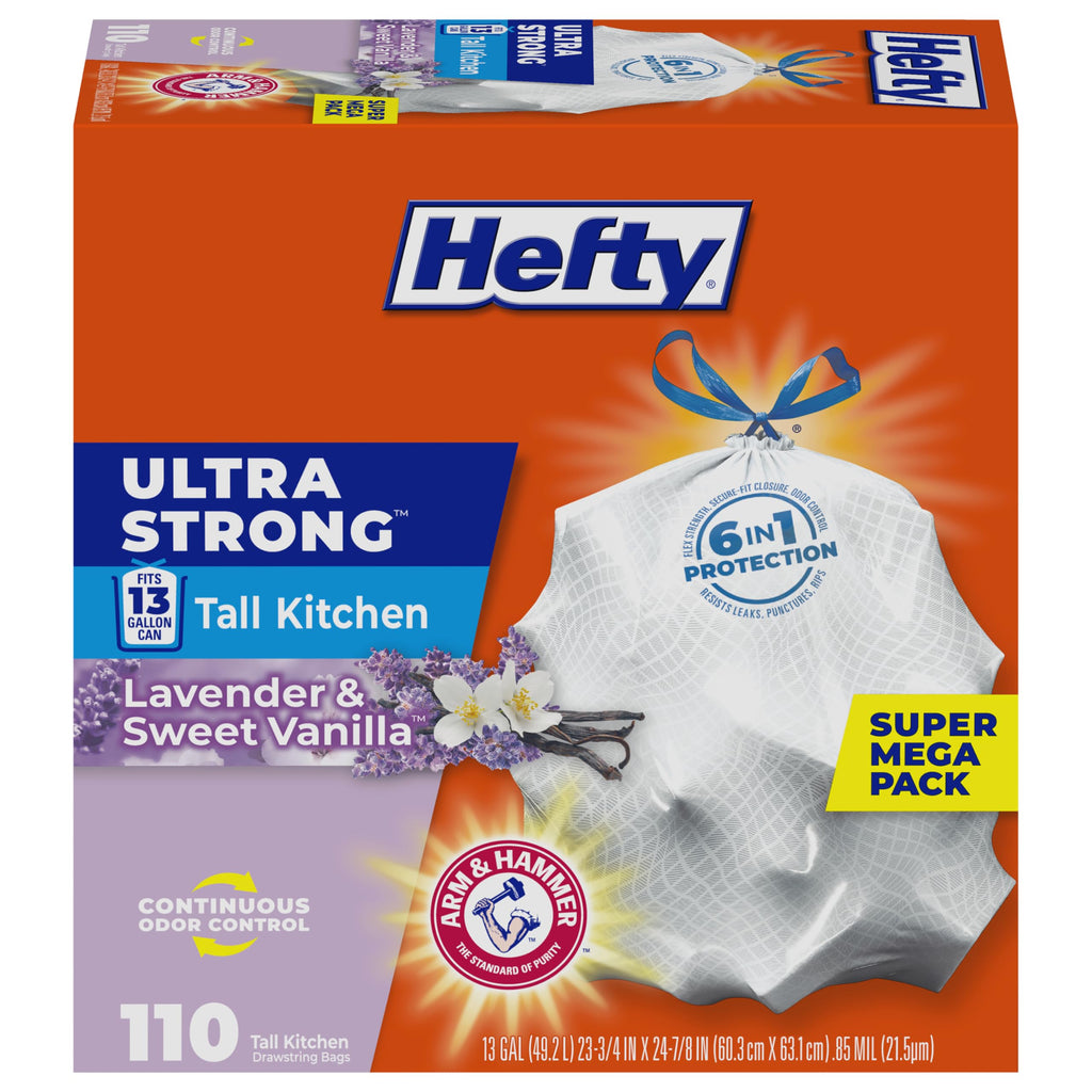 13 Gal Lavender Vanilla Kitchen Trash Bags V783762