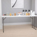 6-Foot White Plastic Folding Training Table F511
