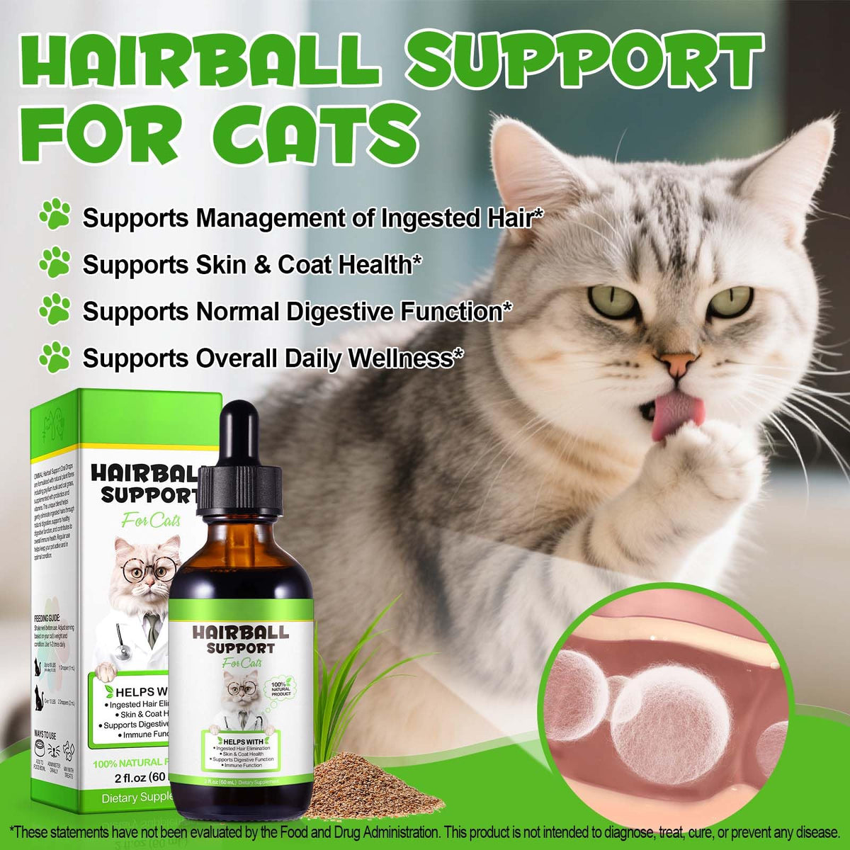 Chicken Flavor Hairball Treatment for Cats R2753
