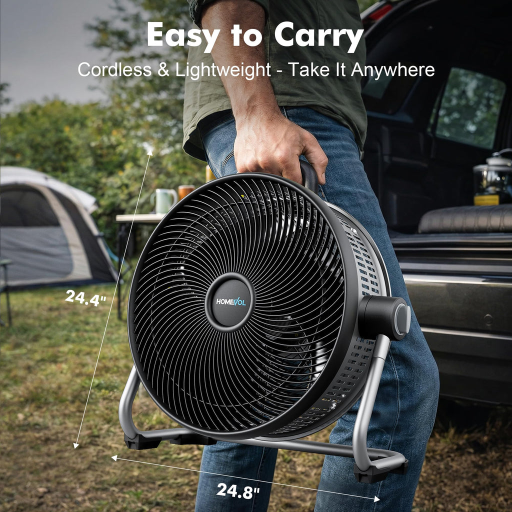 20 Inch Cordless Rechargeable Battery Powered Floor Fan M42644