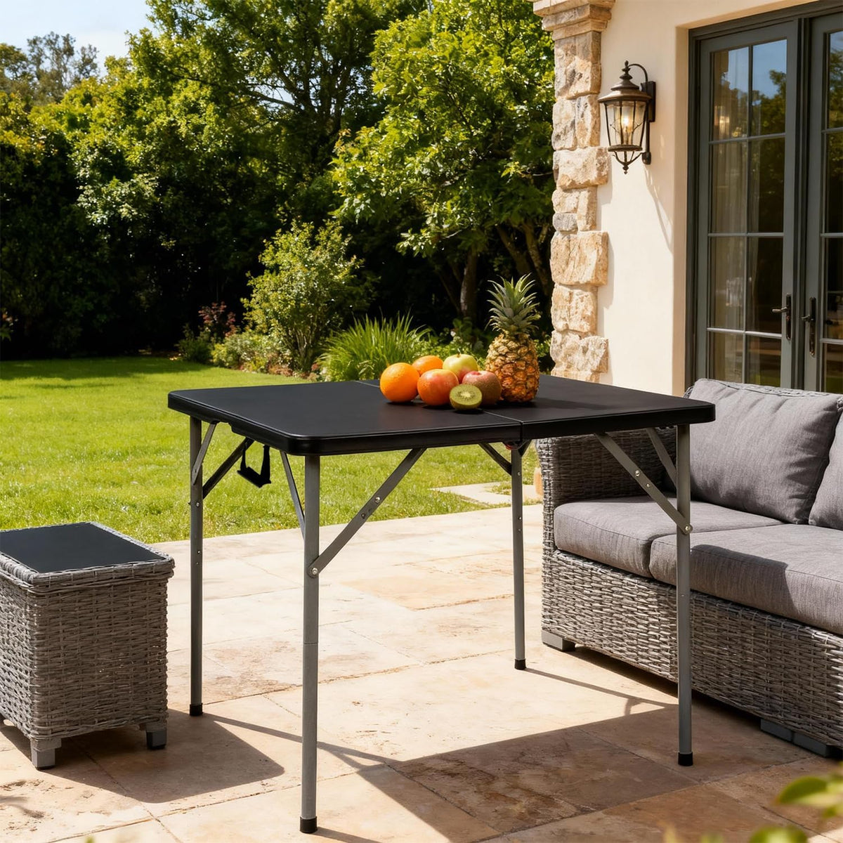 34" Black Folding Card Table X249