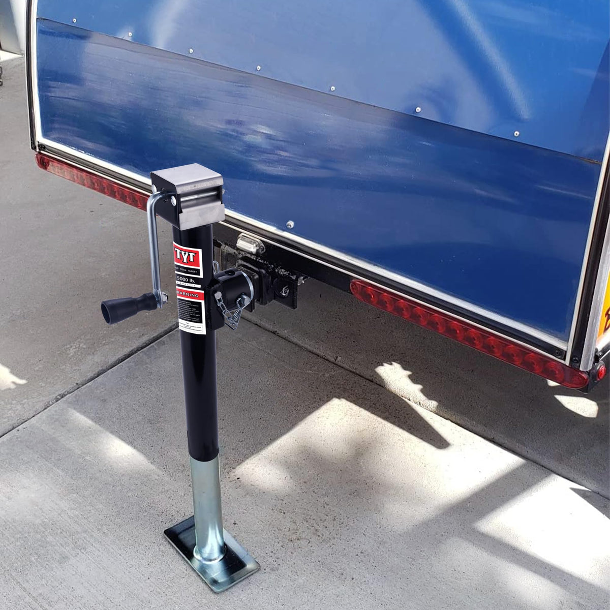 5000lbs Weld On Swivel Trailer Jack, 15" Vertical Travel L384