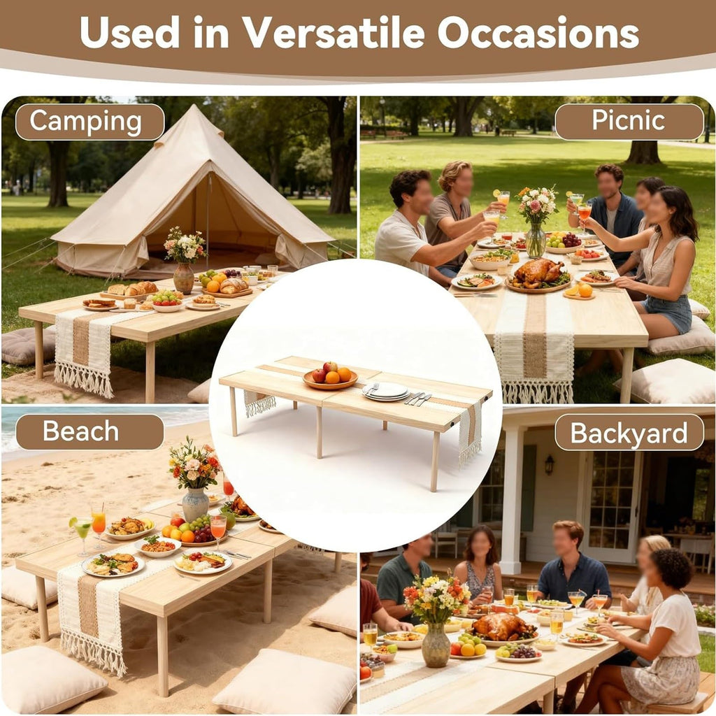 Wood Low Folding Picnic Table W64845