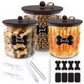 3 Pack Airtight Dog Treat Containers with Bamboo Lids A211304