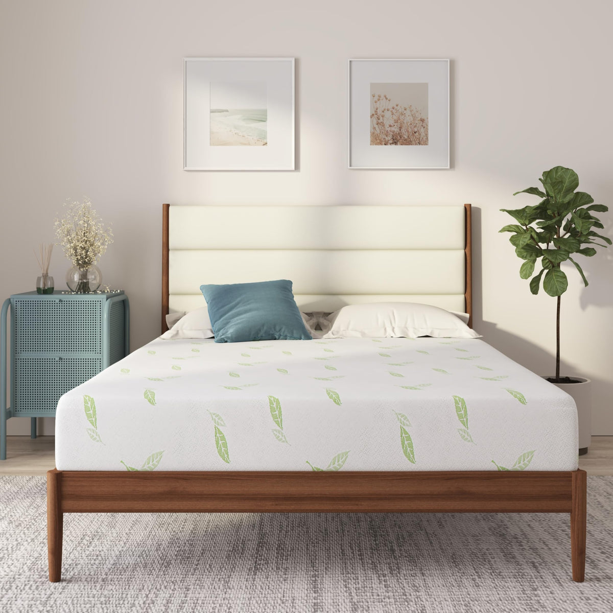 Twin Size 6 Inch Green Tea Memory Foam Mattress S288874