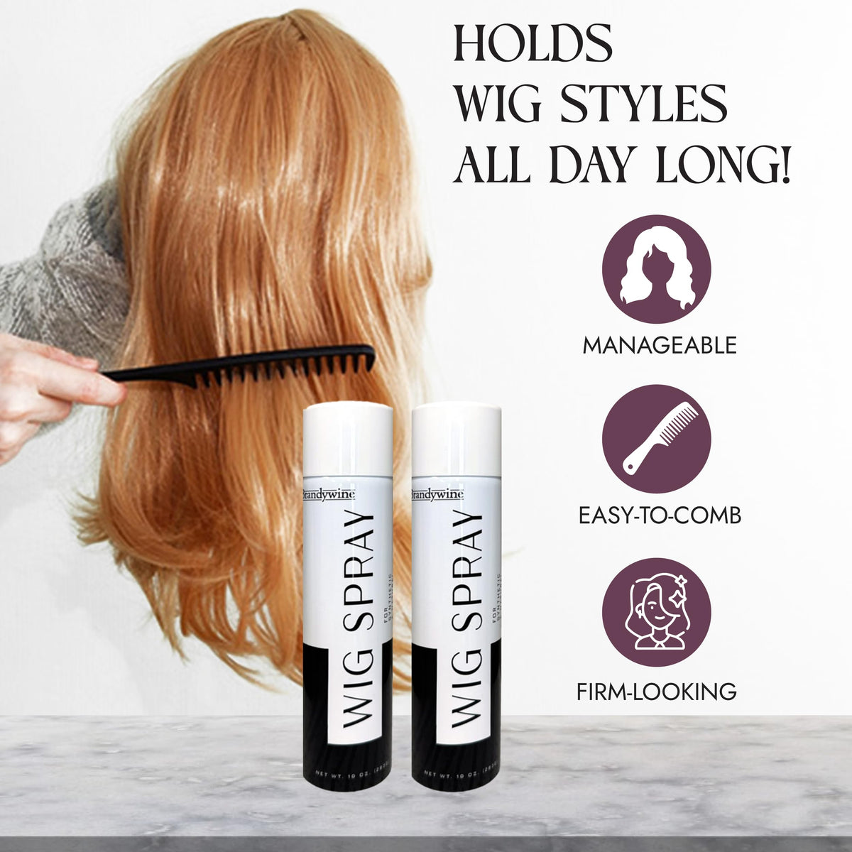 Medium Hold Wig Spray 10 Oz 2 Pack C7064