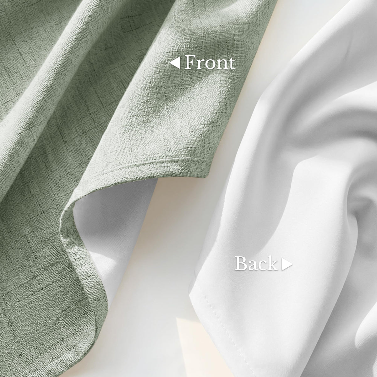 100% Blackout Linen Sliding Door Curtains, Sage Green, 1 Panel M870516