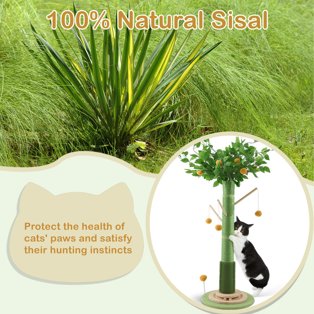 46" Tall Natural Sisal Cat Scratching Post J122129