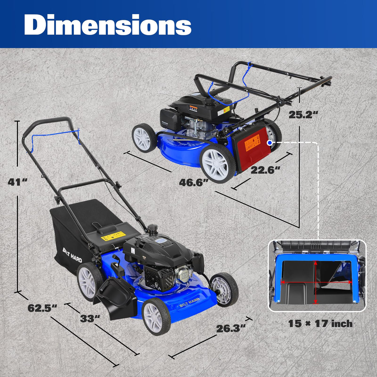 21 Inch 201cc 4-Cycle Gas Lawn Mower S9633
