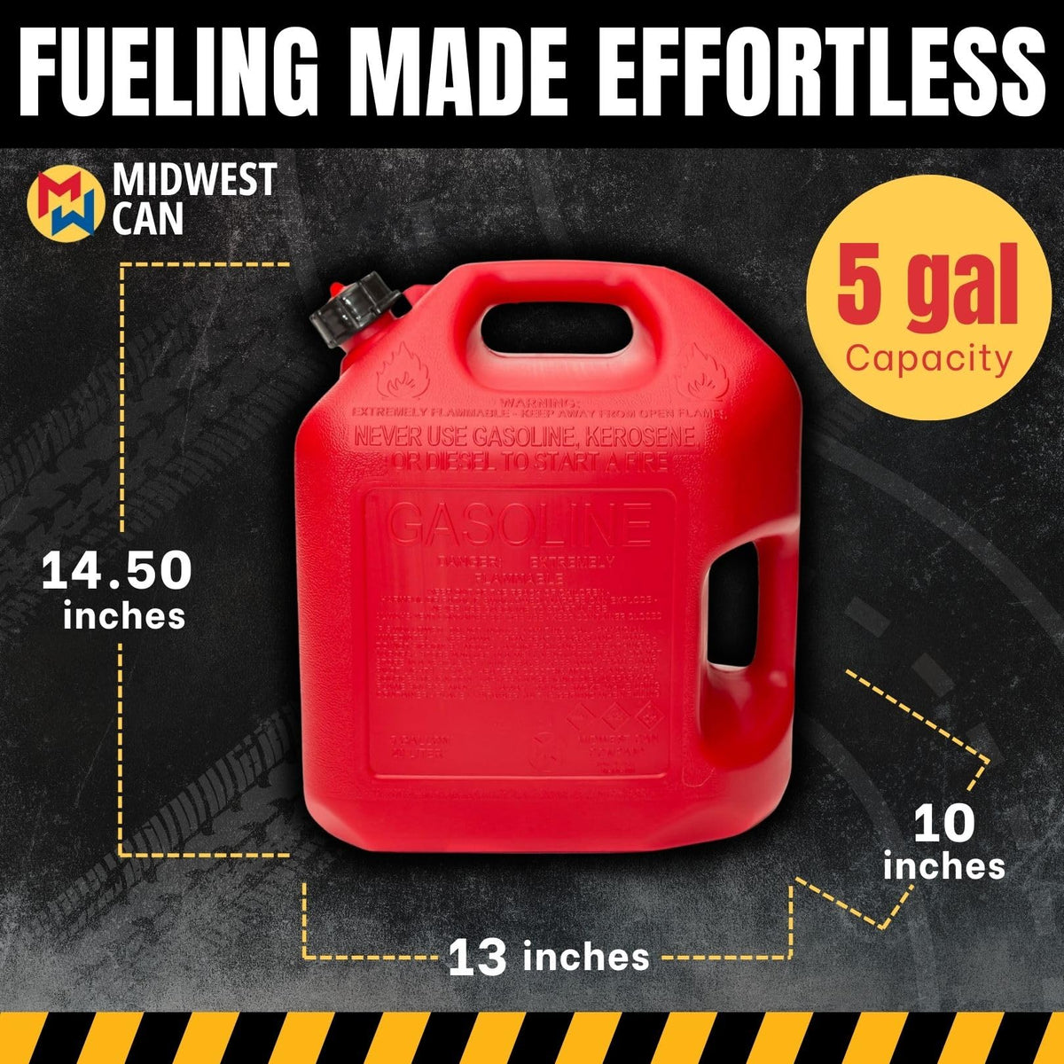 5 Gallon Gas Can Fuel Container with Spout 2 Pack Q358180