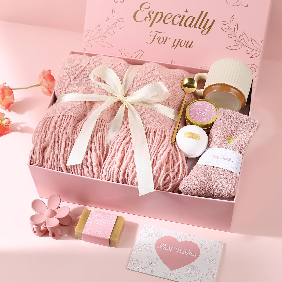 Get Well Soon Gifts Baskets for Women (Pink) R5299