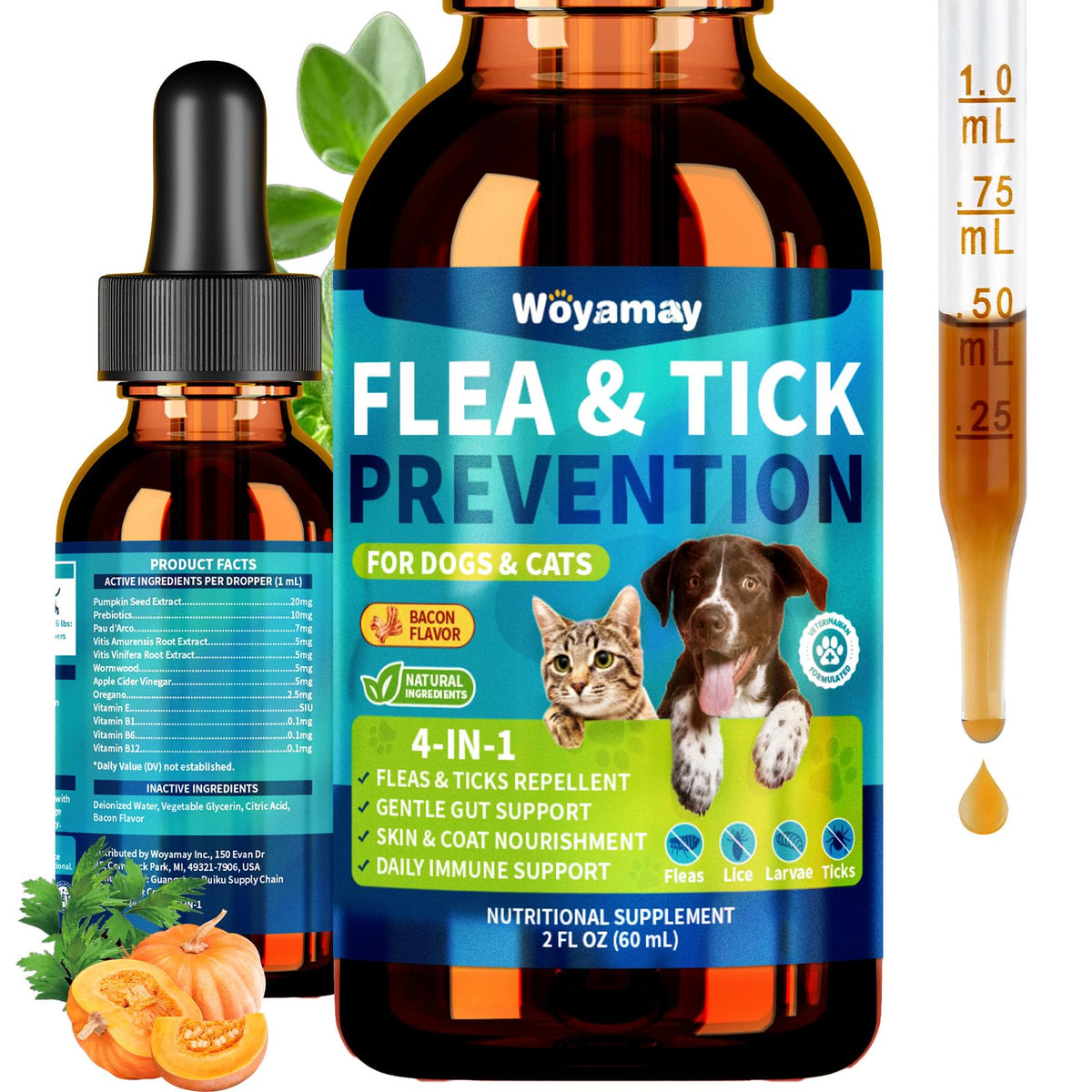 Natural Flea and Tick Prevention Drops O220118