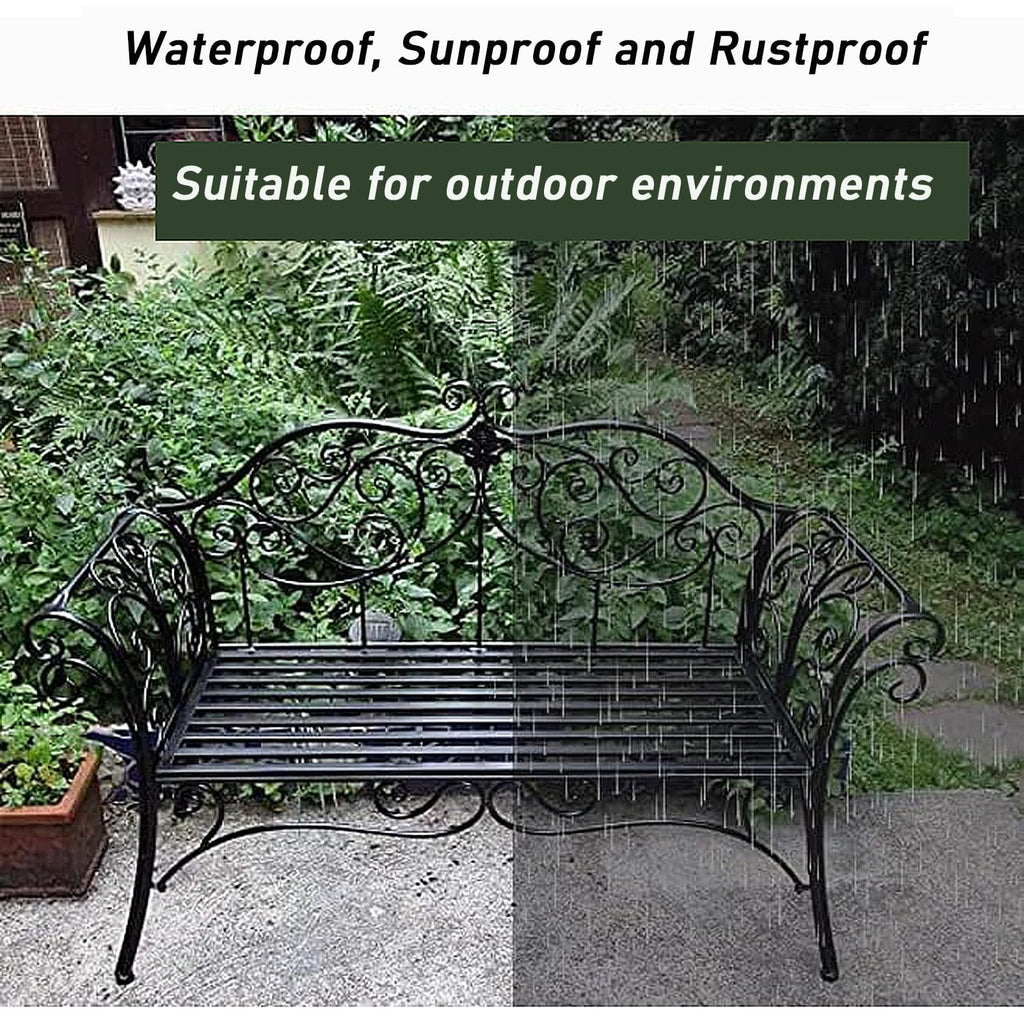 Cast Iron Outdoor Bench 400 lbs Capacity C469860