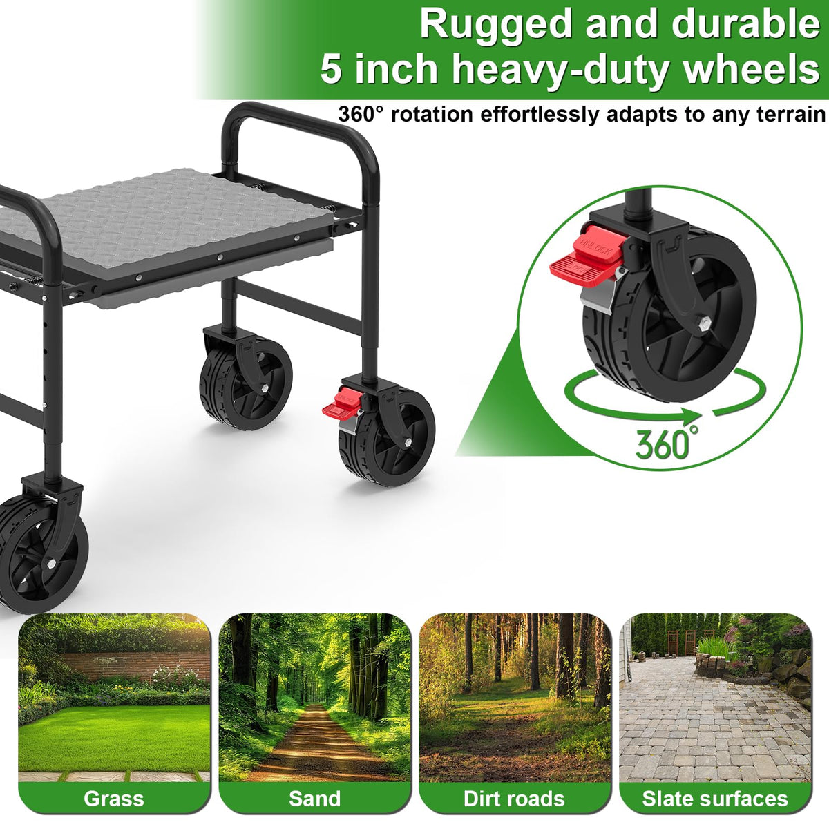 Rolling Garden Kneeler and Seat V72630