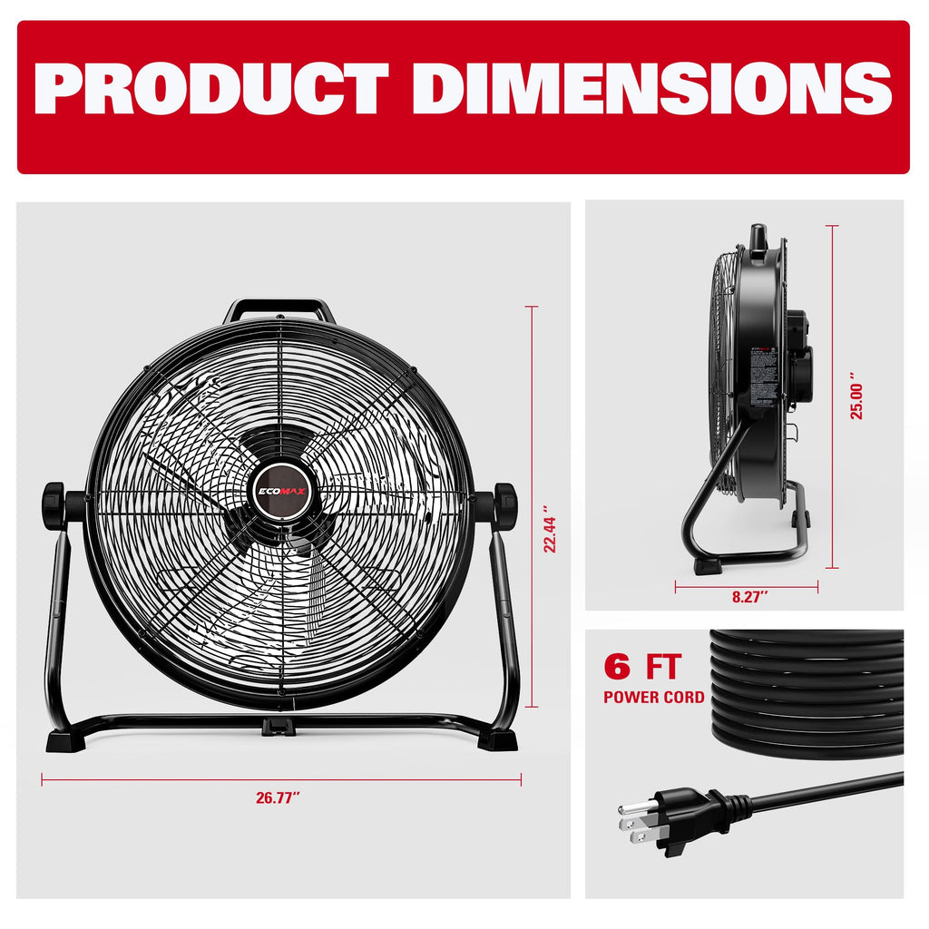 20-Inch 2300 CFM 3-Speed Industrial Drum Fan R627320