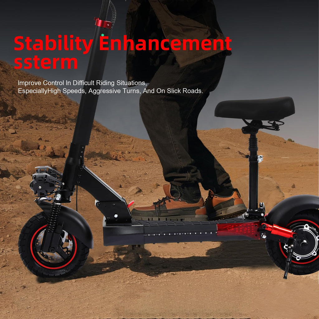 1200W Motor 30 MPH 30 Miles Range Folding Electric Scooter with Seat H269974