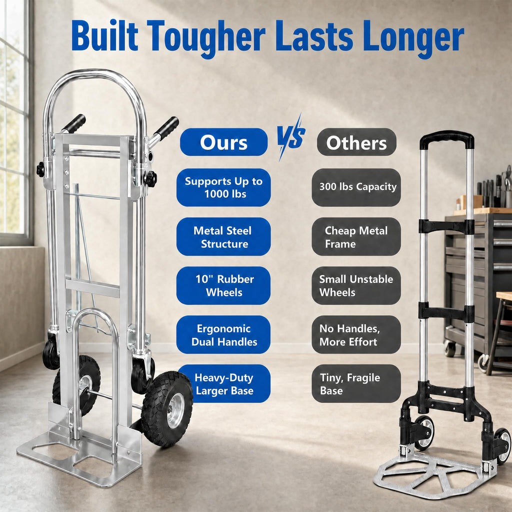 4 in 1 Stainless Steel Folding Hand Truck Dolly C956