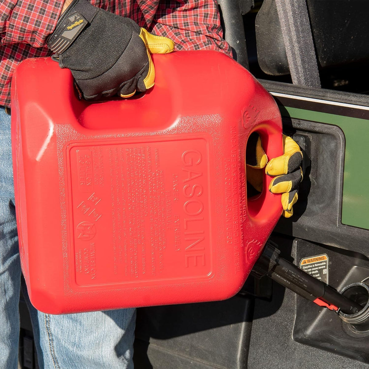 5 Gallon Gas Can Fuel Container with Spout 2 Pack Q358180