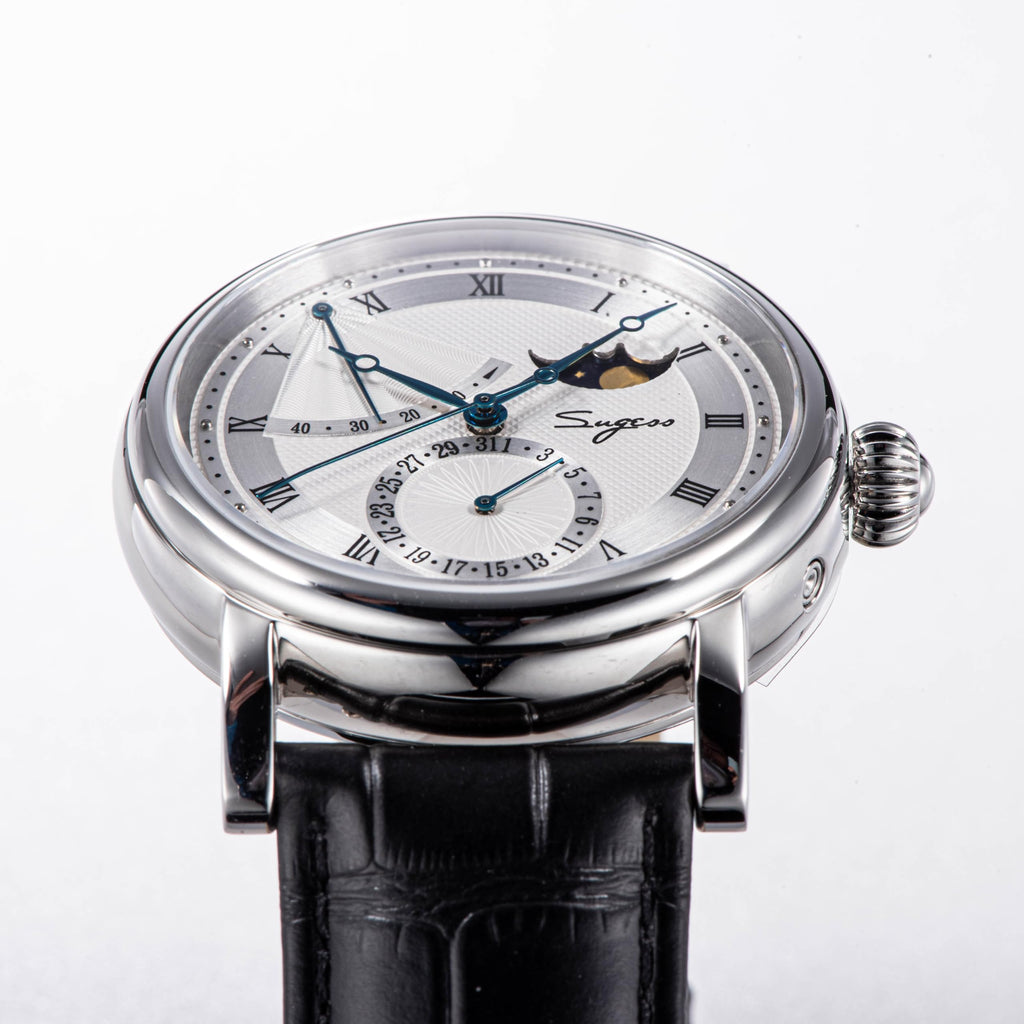 40mm Brown Leather Automatic Mechanical Mens Wrist Watch H414490