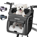 Foldable Soft-Sided Dog Bike Basket Carrier with 2 Open Doors E205429