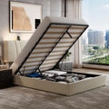 White Queen Lift Up Storage Bed Frame T214
