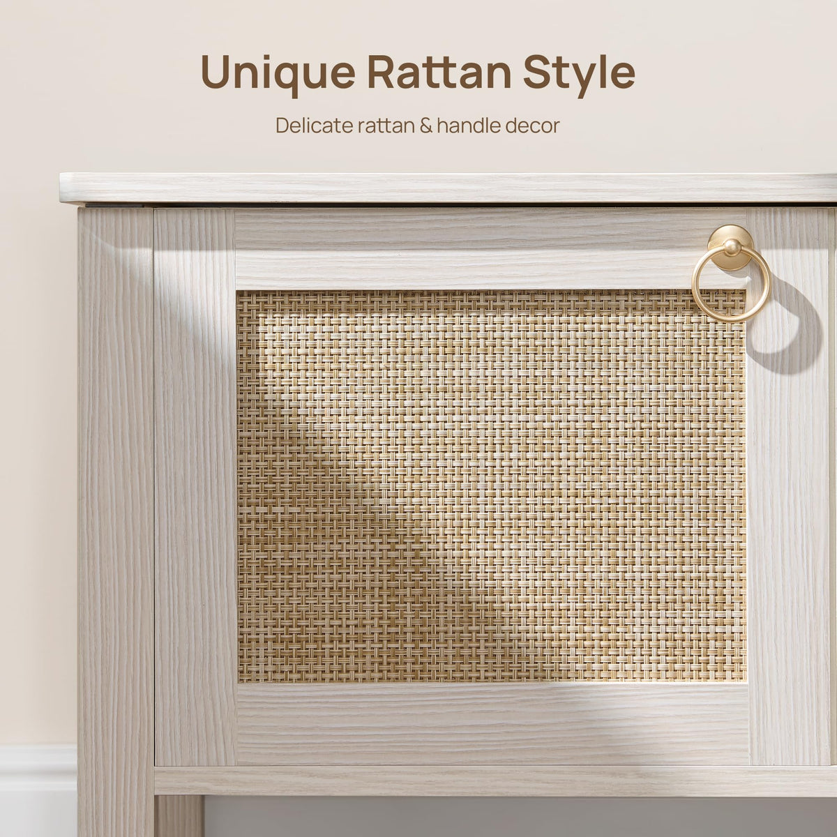 Rattan Storage Bench with 2 Safety Hinges Q1843