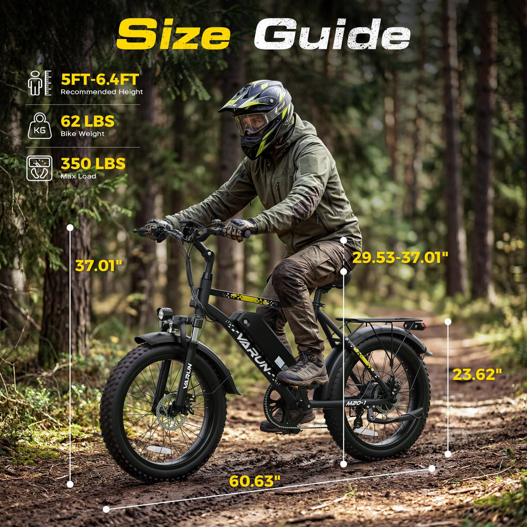 1000W Peak Motor 60+ Miles Fat Tire Electric Bike R2992