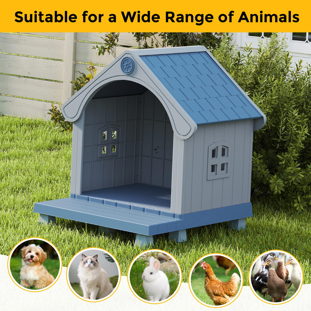 Weatherproof Elevated Outdoor Cat House E260972
